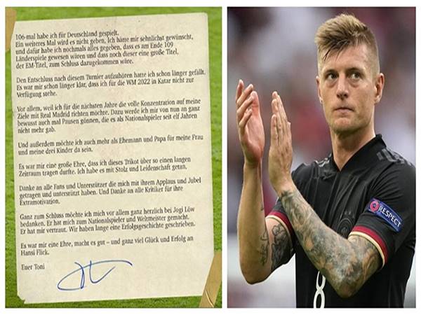 Bóng đá Quốc Tế ngày 3/7: Toni Kroos giã từ tuyển Đức