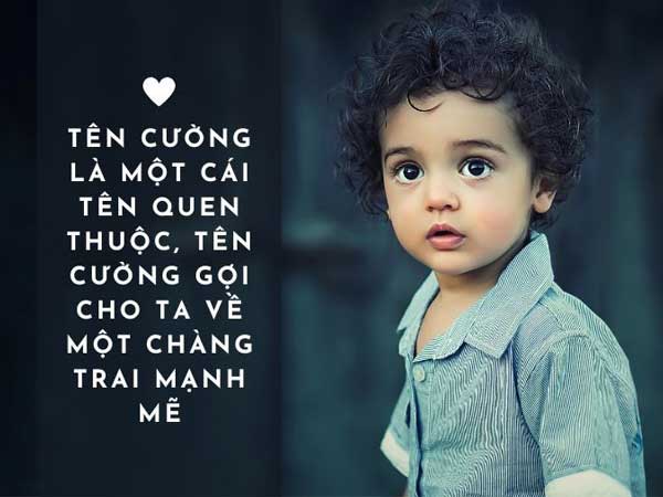 Một số tên đệm phù hợp với tên Cường