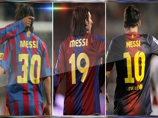 Sự chuyển đổi số áo Messi