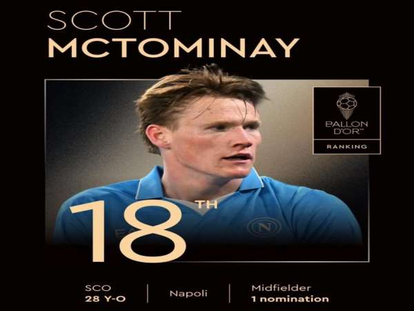 Bóng đá QT: McTominay gây sốt  tại lễ trao giải Quả bóng vàng